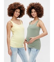 Mama.Licious Mamalicious Maternity Yellow and Green Jersey Vests